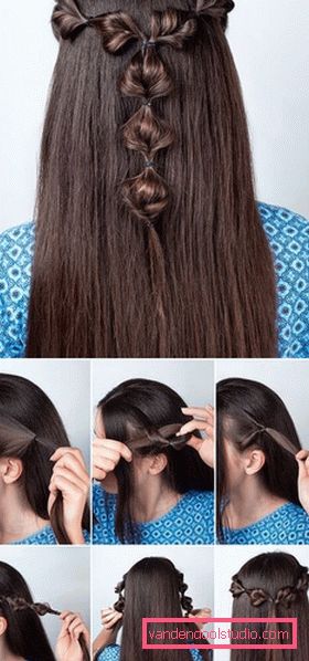 penteados leves para si mesmo em 5 minutos para a escola para cabelos longos