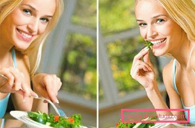 comendo salada fresca