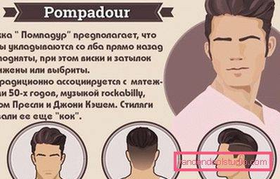 Penteado Pompadour - opções inesperadas para homens e mulheres