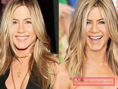 Penteados Jennifer Aniston - imagens elegantes de uma estrela